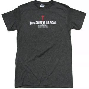 Christian T Shirt “This Shirt is Illegal” SZ M
